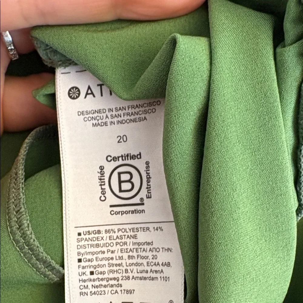 Athleta Women's Brooklyn Heights Green Cargo Pants Size 20 - Picture 5 of 6
